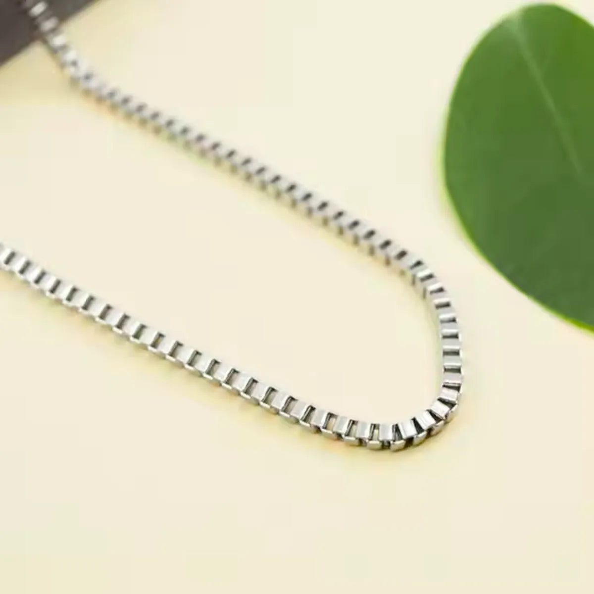 Silver Classic Simple Adjustable Box Chain