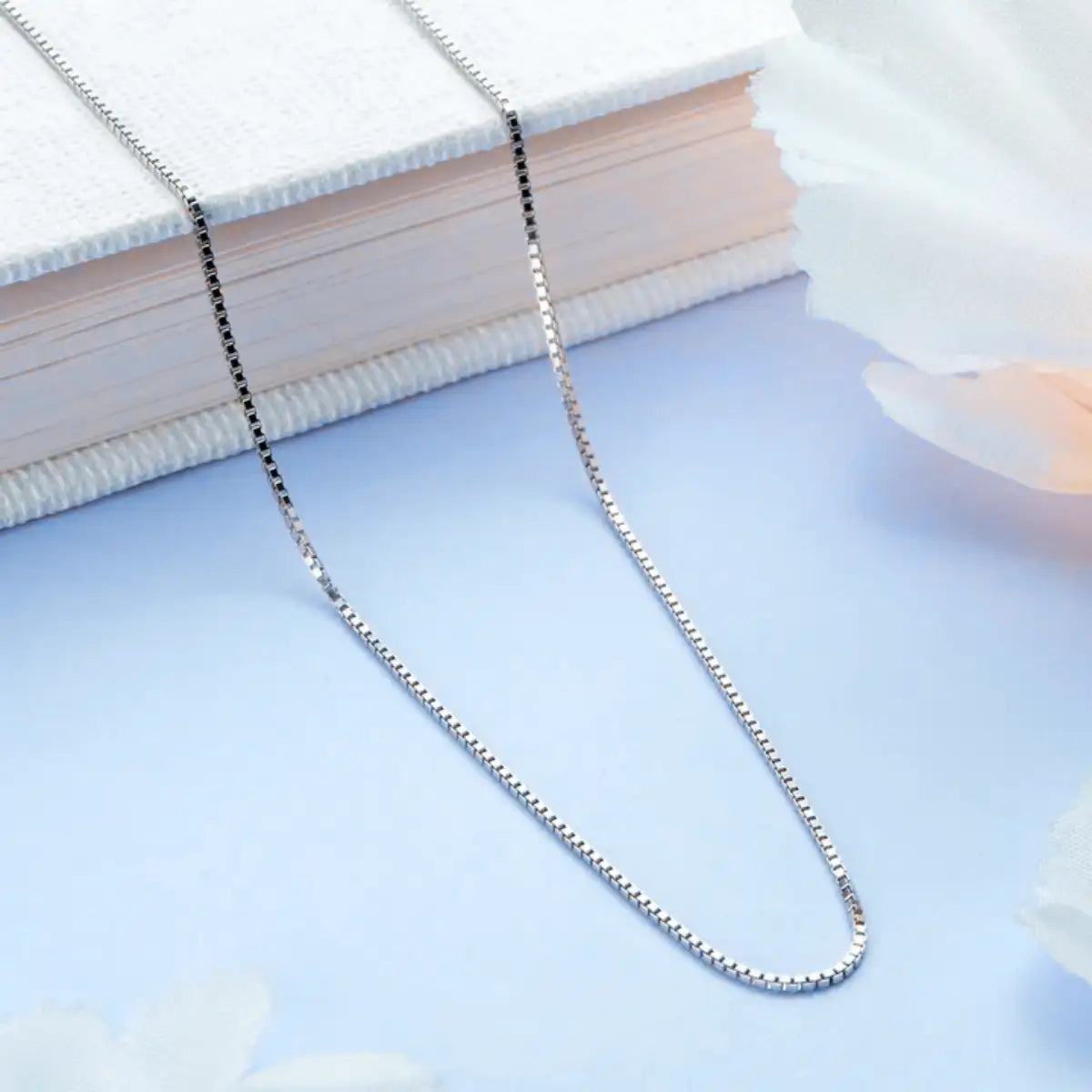 Silver Classic Simple Adjustable Box Chain