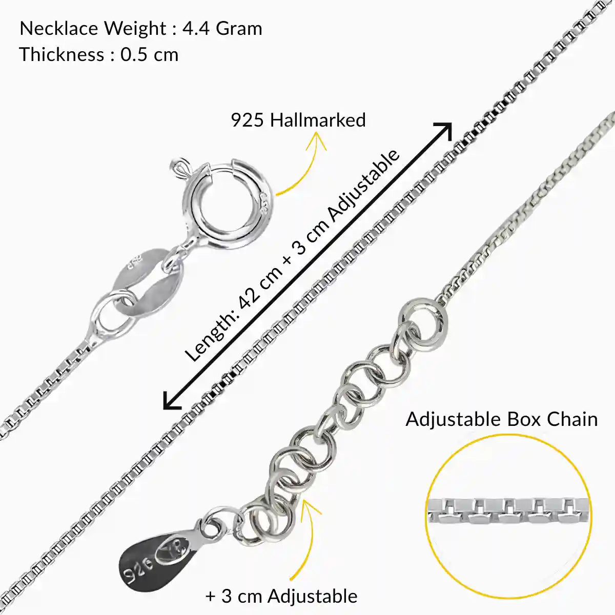 Adjustable Silver Flower Necklace for Women