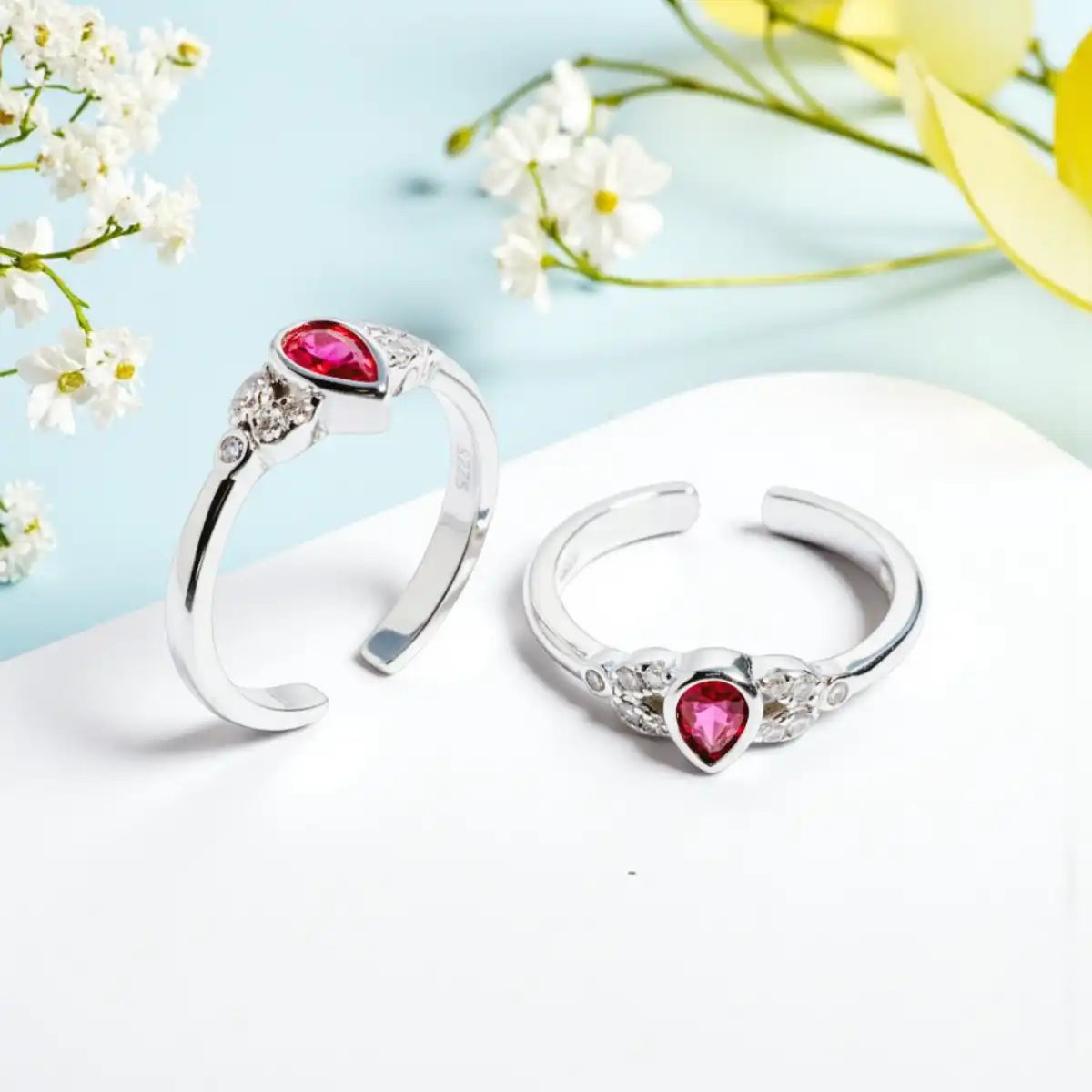 Classy Silver Adjustable Toe Ring for Women
