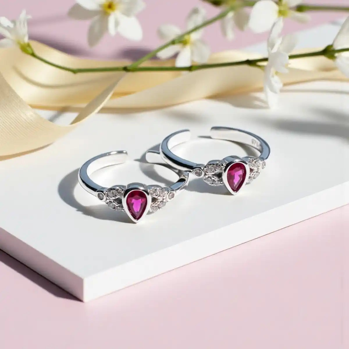 Classy Silver Adjustable Toe Ring for Women