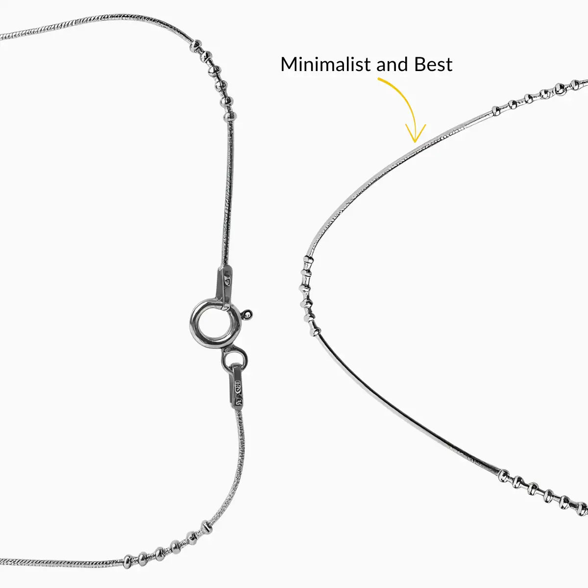 Minimalist Silver Anklet with Ball Design for Women