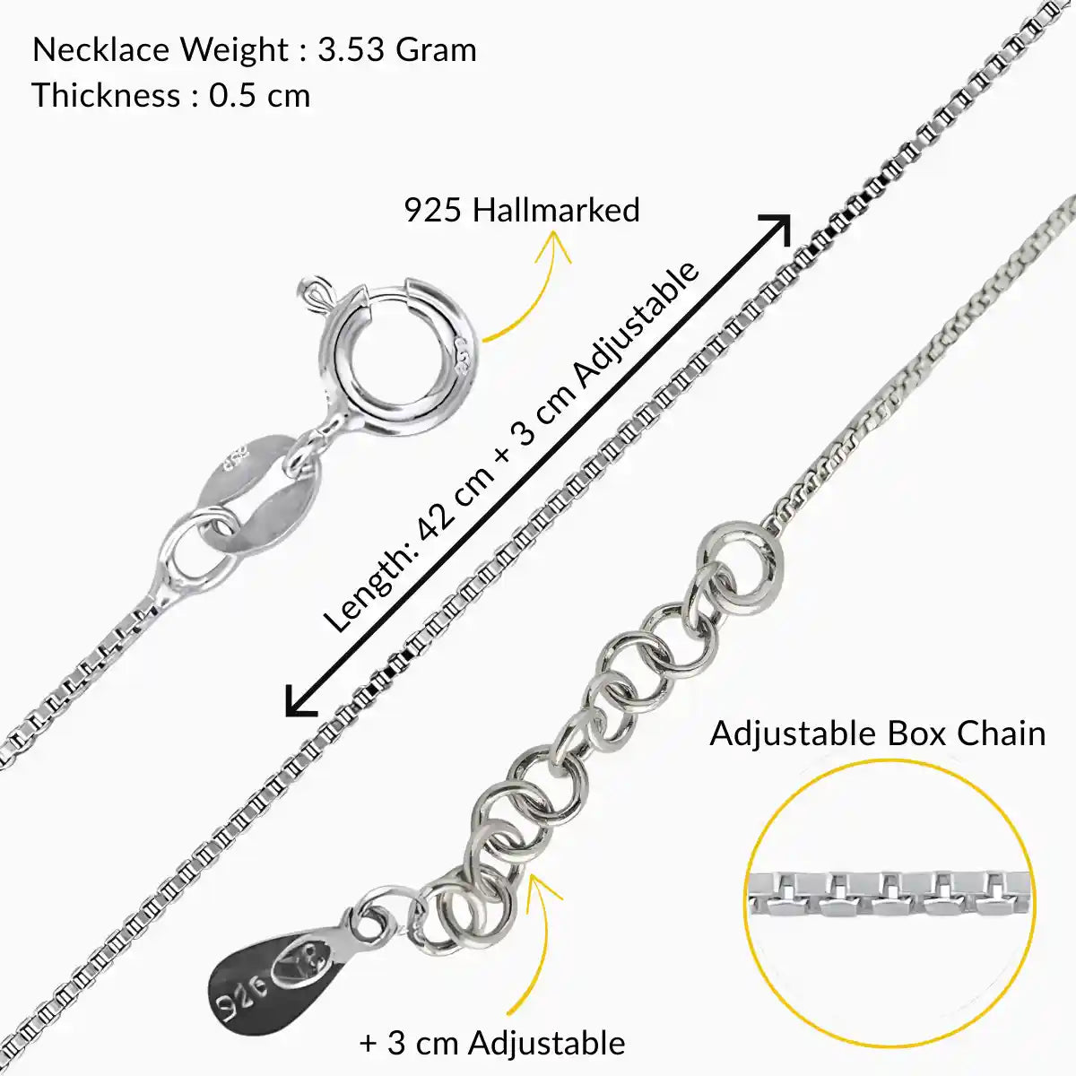Elegant Adjustable Silver Necklace for Women