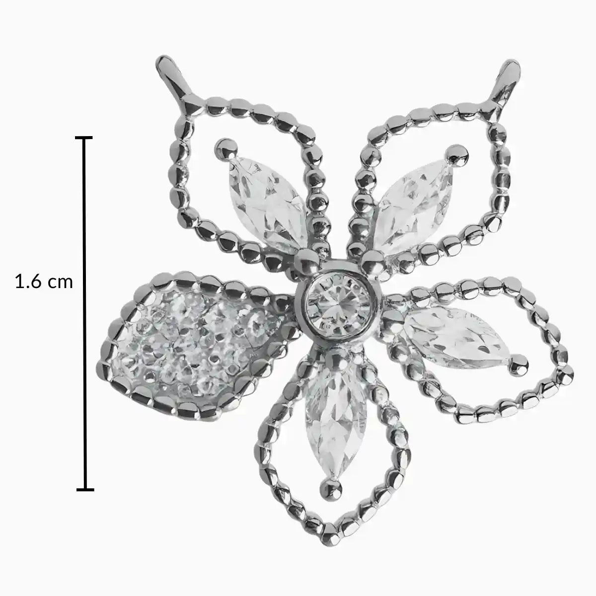 Adjustable Silver Flower Necklace for Women