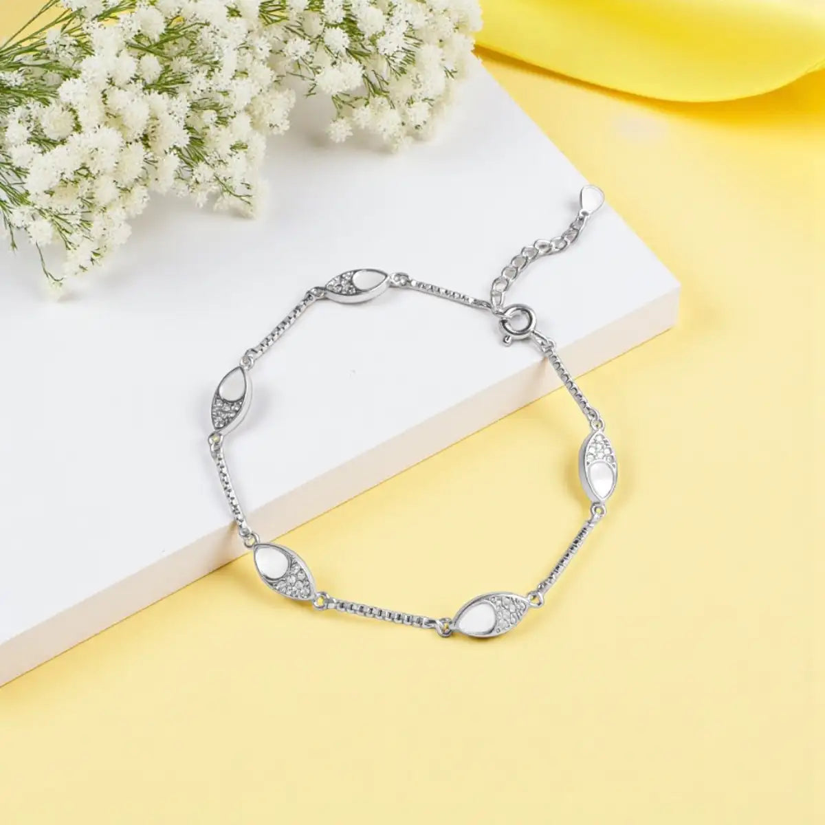 Silver Elegant Adjustable Bracelet for Women