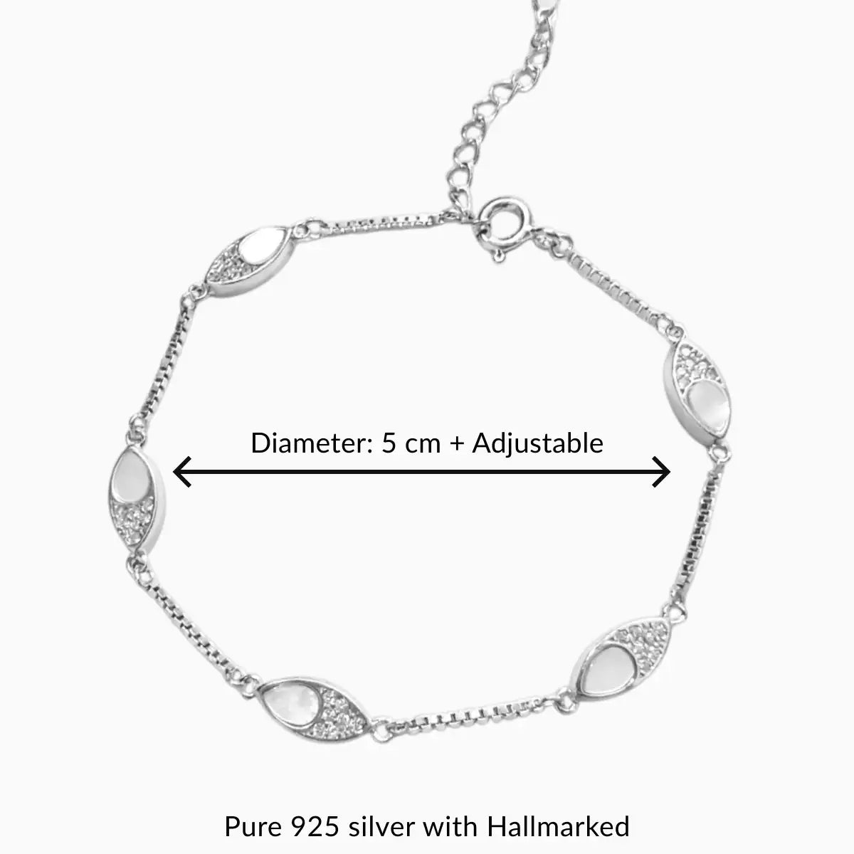 Silver Elegant Adjustable Bracelet for Women