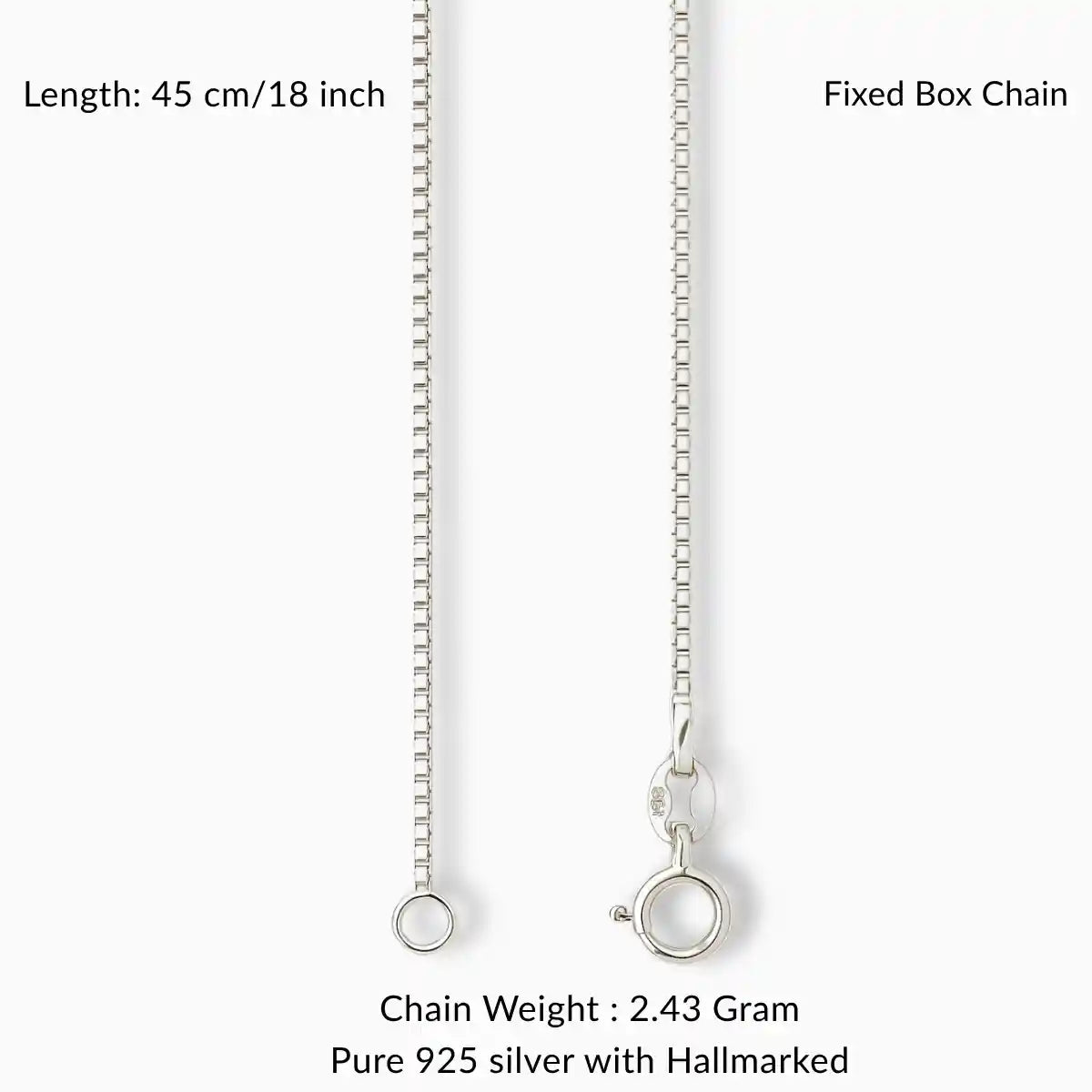 Silver Evil Eye Pendant Necklace with Box Chain