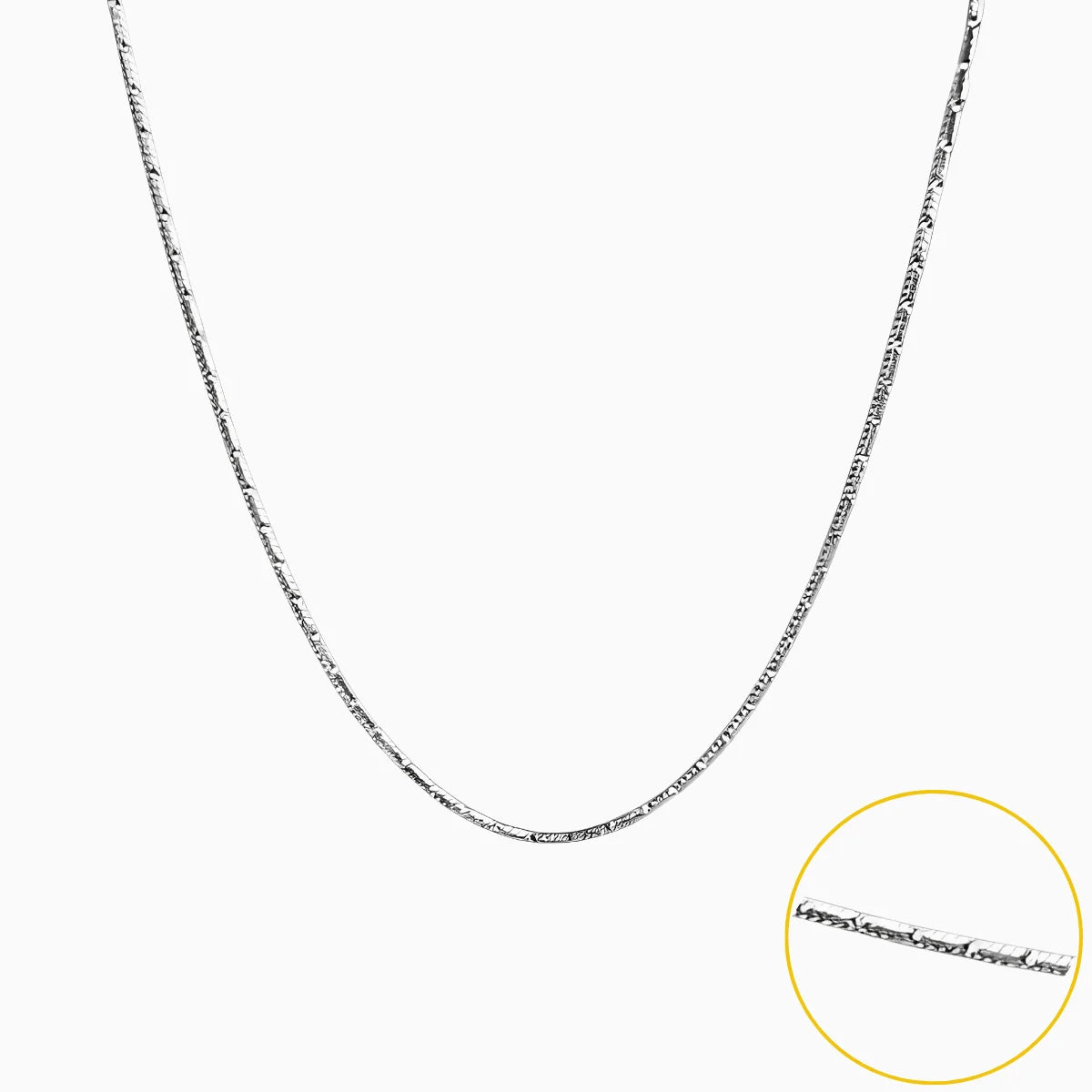 Sleek Minimalist Silver Premium Twist Chain