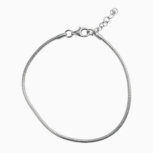 Unisex Minimalist Silver Adjustable Bracelet