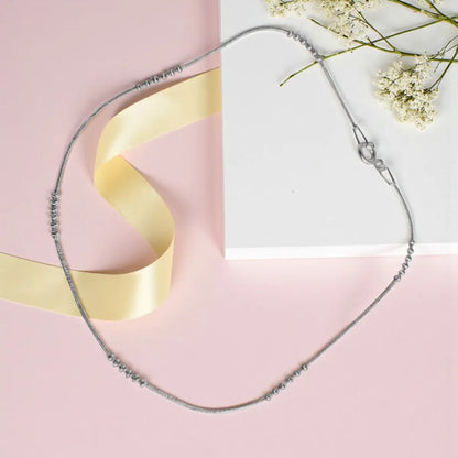 Minimalist Silver Anklet with Ball Design for Women