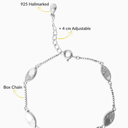 Silver Elegant Adjustable Bracelet for Women