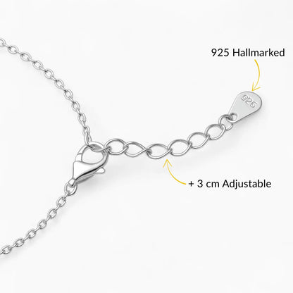 Silver Flower & Butterfly Charm Minimalist Bracelet