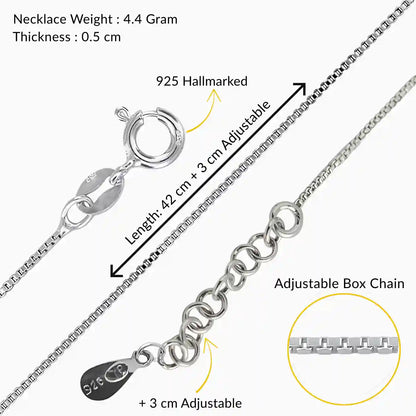 Adjustable Silver Flower Necklace for Women