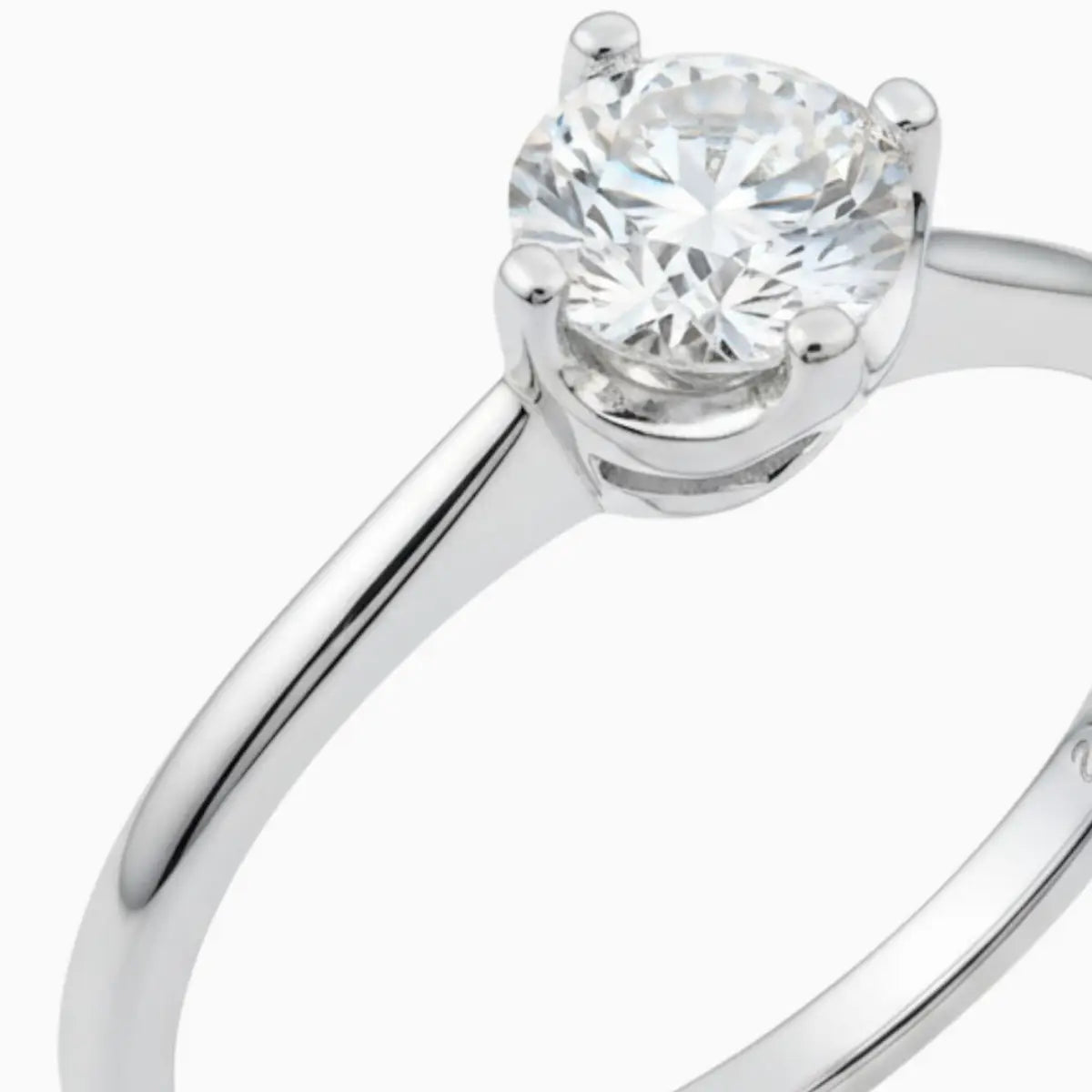 Classic Silver Adjustable Solitaire Ring