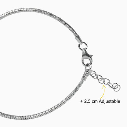 Unisex Minimalist Silver Adjustable Bracelet