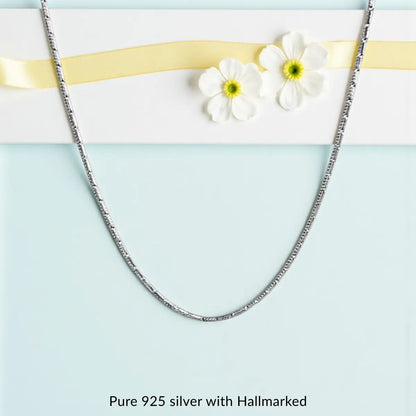 Sleek Minimalist Silver Premium Twist Chain