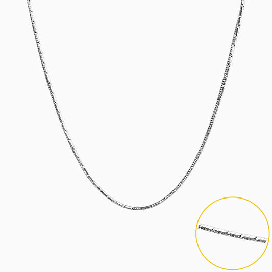 Sleek Minimalist Silver Premium Twist Chain