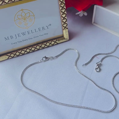 Classic Minimalist Silver Chain Anklet for Women & Girls